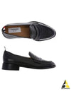 Men's Vitello Flexible Leather Sole Soft Penny Loafer Black - THOM BROWNE - BALAAN 2
