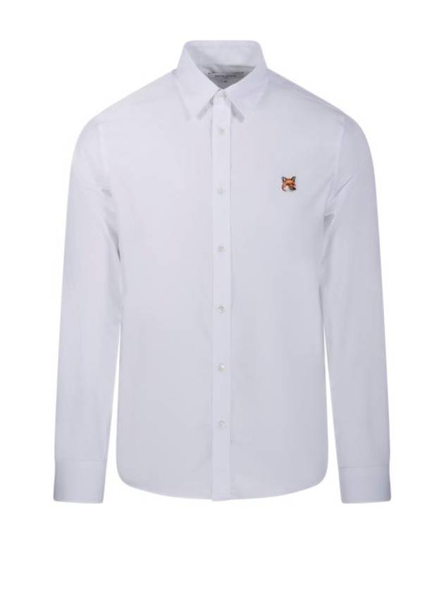 Fox Head Long Sleeve Shirt White - MAISON KITSUNE - BALAAN 1