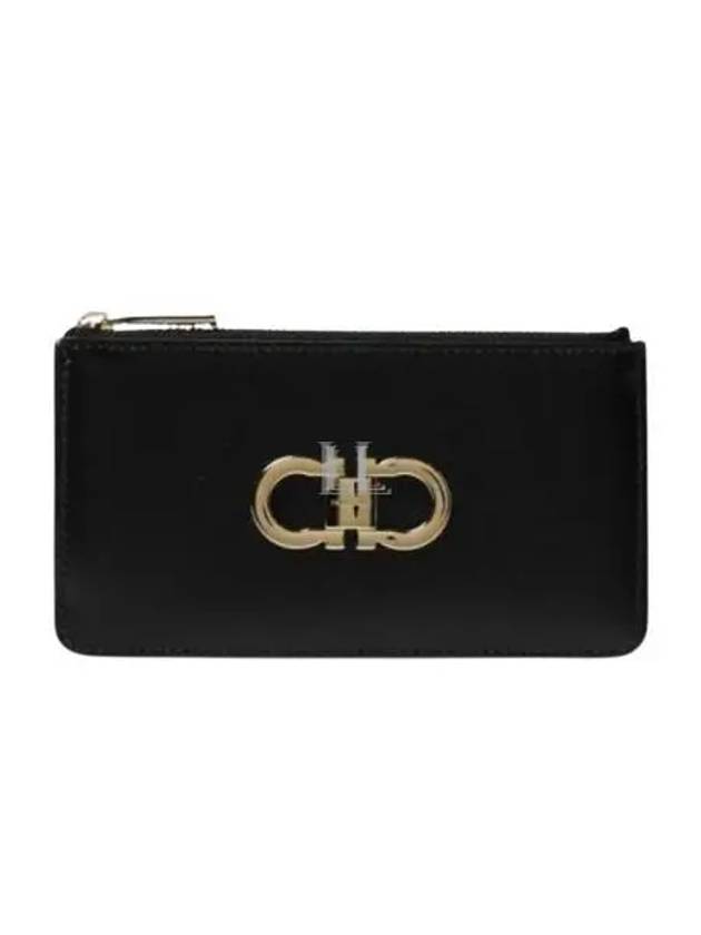 Gancini Credit Card Wallet Black - SALVATORE FERRAGAMO - BALAAN 2