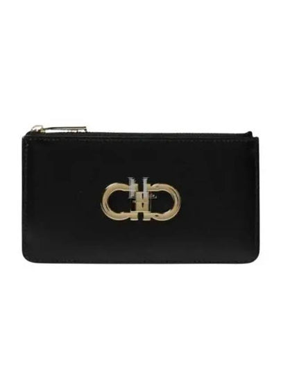 Gancini Credit Card Wallet Black - SALVATORE FERRAGAMO - BALAAN 2