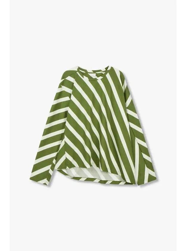 Women s Diagonal Asymmetry T Shirt Green - DRIES VAN NOTEN - BALAAN 1