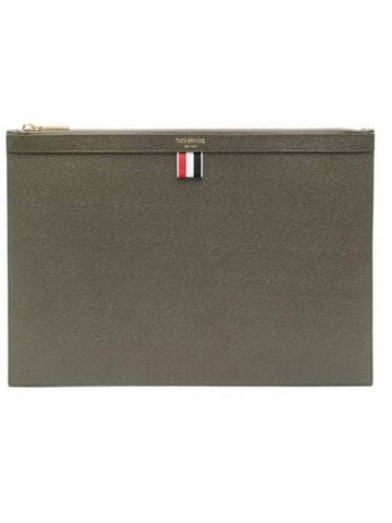 Medium Document Holder Clutch Bag Green - THOM BROWNE - BALAAN 1