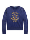 Graphic Vintage Fit Fleece Sweatshirt Blue - POLO RALPH LAUREN - BALAAN 1