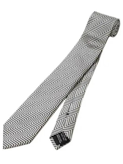 Pattern Silk Tie Grey - TOM FORD - BALAAN 2