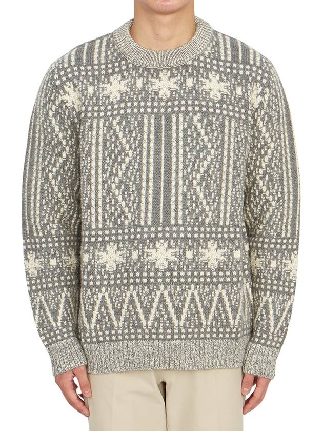 Sweater GMP00841P001182 60457 MELANGE GRAY LAMB WOOL - GOLDEN GOOSE - BALAAN 4