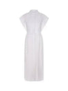 Poplin Pencil Midi Dress White - ALEXANDER MCQUEEN - BALAAN 1