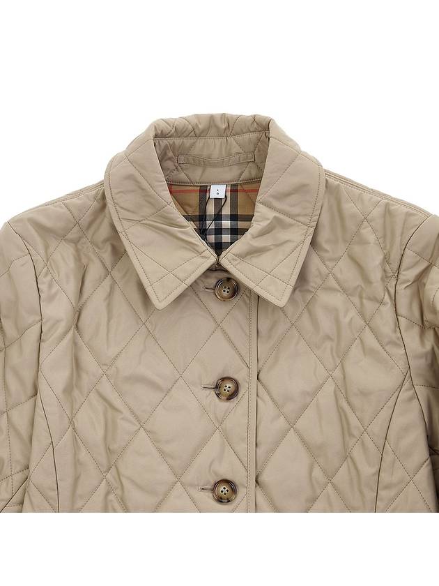 Diamond Quilted Thermoregulated Jacket New Chino Beige - BURBERRY - BALAAN 4