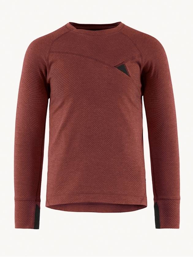 Men's Huge Crew Neck Long Sleeve T-Shirt Madder Red - KLATTERMUSEN - BALAAN 2