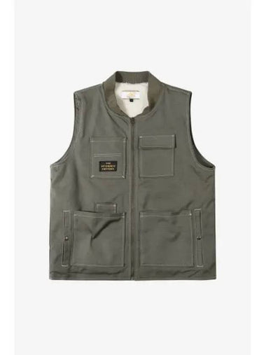 LE MONT ST MICHEL VERSI CANVAS SLEEVELESS JACKET Khaki - LE MONDE BERYL - BALAAN 1