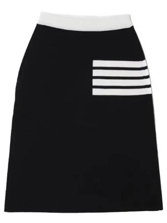 Skirt 4bar stripe double face merino wool line skirt - THOM BROWNE - BALAAN 1
