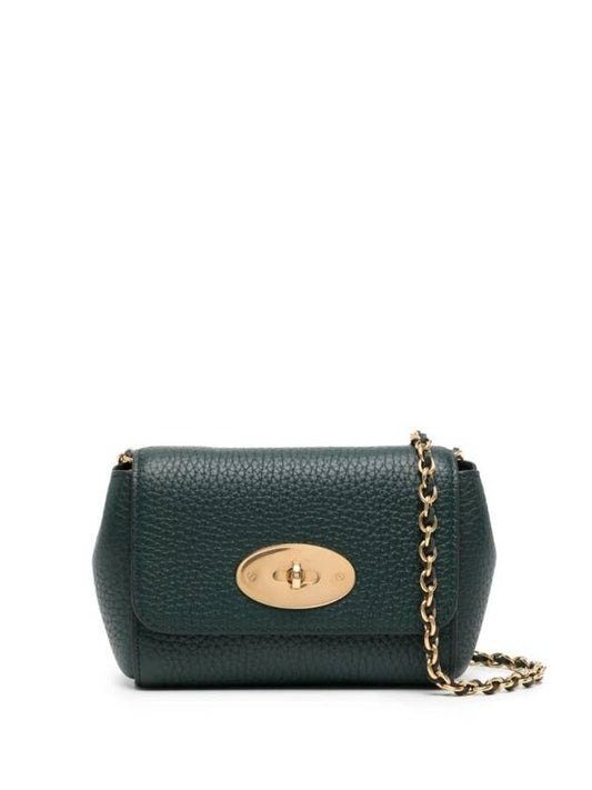 Mini Lily Leather Shoulder Bag Green - MULBERRY - BALAAN 1