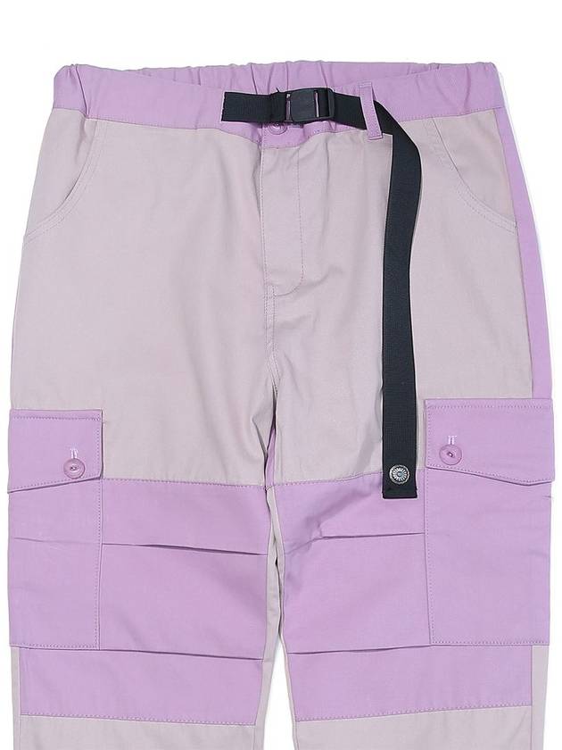 2 Tone Utility Cargo Wide Pants Pink - OGARP - BALAAN 4