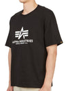 Logo Short Sleeve T-Shirt Black - ALPHA INDUSTRIES - BALAAN 3