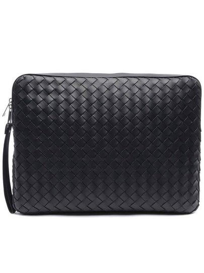 Intrecciato Classic Clutch Bag Black - BOTTEGA VENETA - BALAAN 2