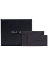 Metal Logo Saffiano Card Wallet Red - PRADA - BALAAN 8