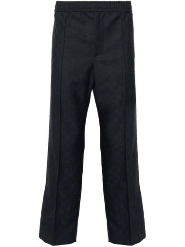 GG Jacquard Straight Pants Blue - GUCCI - BALAAN 1