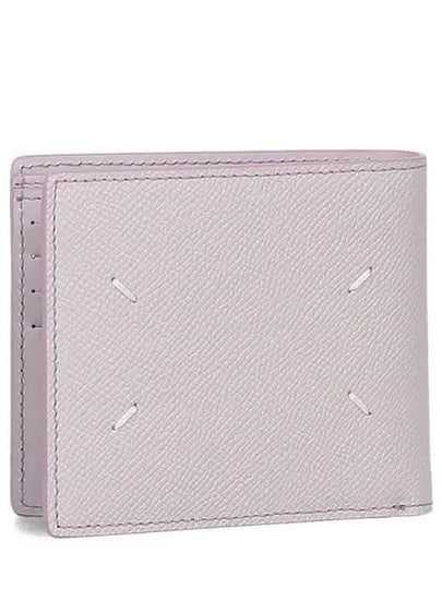 Stitched Bifold Leather Half Wallet Light Purple - MAISON MARGIELA - BALAAN 2