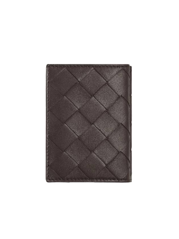 Tiny Tri-Fold Zipper Half Wallet Brown - BOTTEGA VENETA - BALAAN 1