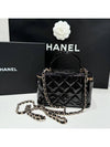 Top handle vanity bag patent black gold plated - CHANEL - BALAAN 4