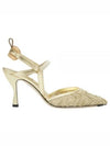 Colibri Light Mesh Slingback Heels Gold - FENDI - BALAAN 2