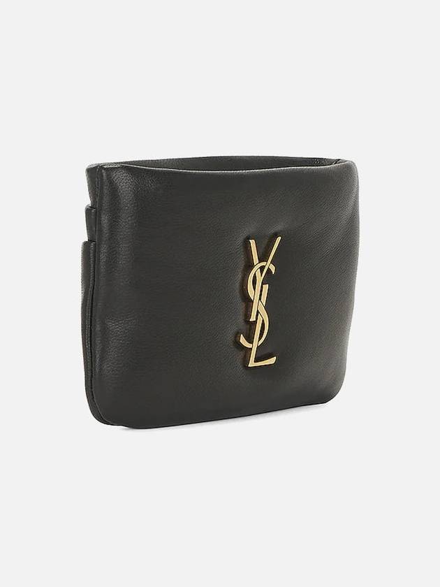 Calypso Zipped Card Wallet Black - SAINT LAURENT - BALAAN 3