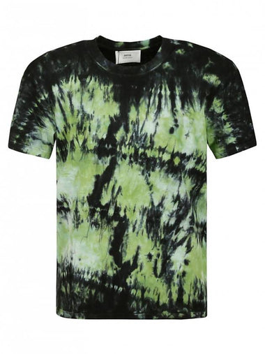 Tie Dye Short Sleeve T-Shirt Green - AMI - BALAAN 1