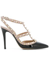 Rockstud two-tone leather pump heels - VALENTINO - BALAAN.