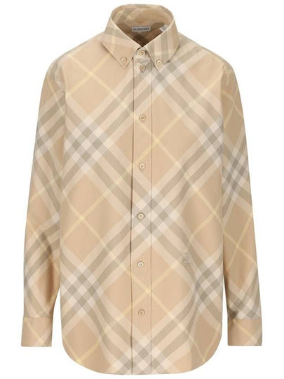 Vintage Check Cotton Long Sleeve Shirt Beige - BURBERRY - BALAAN 2