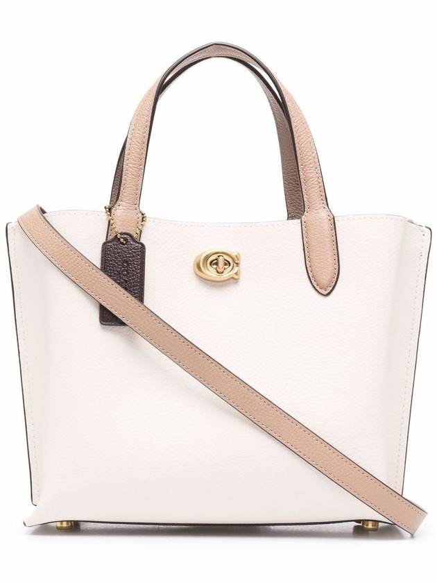 Willow 24 In Color Block Tote Bag Beige - COACH - BALAAN 2