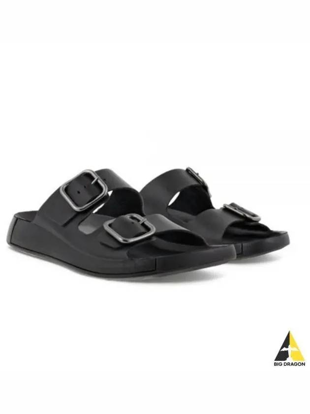 Cozmo Leather Slippers Black - ECCO - BALAAN 2