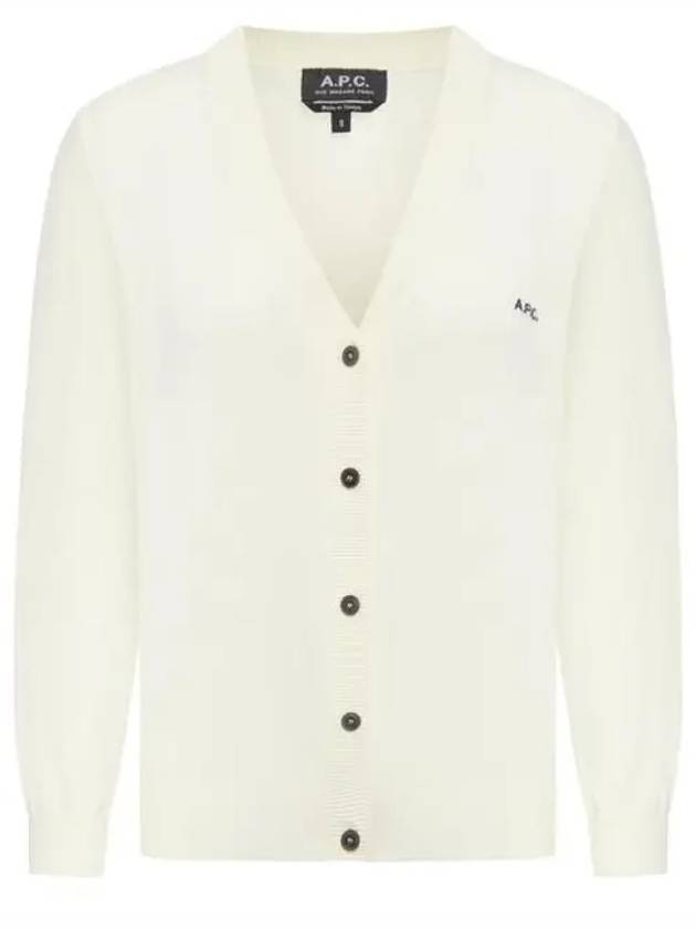 Bella Logo Embroidery Cardigan Ivory - A.P.C. - BALAAN 2