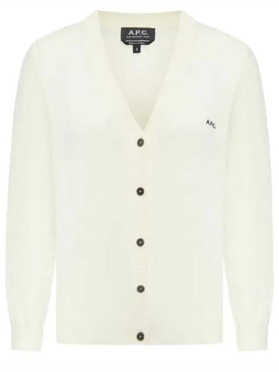 Bella Logo Embroidery Cardigan Ivory - A.P.C. - BALAAN 2