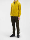 Men's Diagonal Fleece Goggles Zip Up Hoodie Yellow - CP COMPANY - BALAAN 5