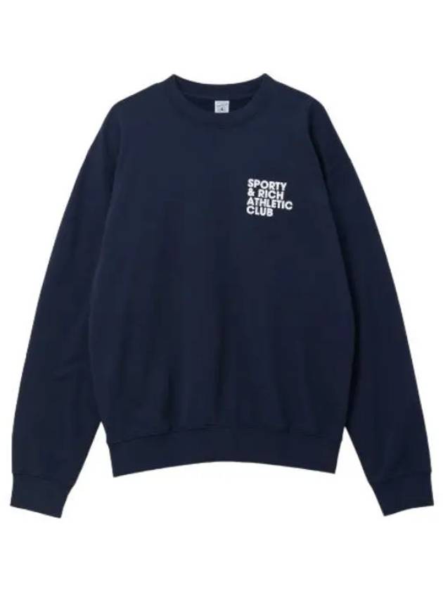 Logo graphic print sweatshirt navy T shirt - SPORTY & RICH - BALAAN 1