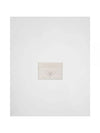 Logo Grain Leather Card Wallet Chalk White - PRADA - BALAAN 1