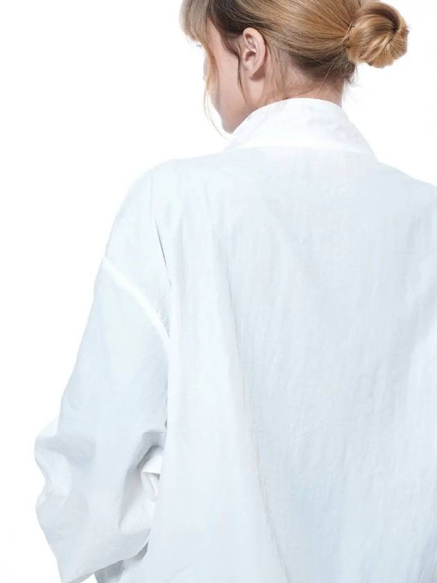 Searsucker Crop Windbreaker Jumper White - CHANCE'S NOI - BALAAN 3