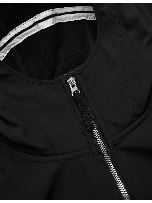 Soft Shell Brushed Lining Zip Up Hoodie Black - STONE ISLAND - BALAAN 5