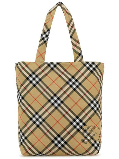 EKD Appliqué Check Tote Bag Sand - BURBERRY - BALAAN 2