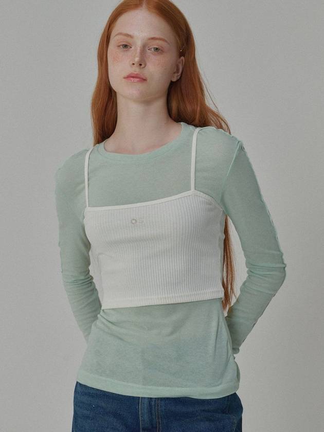 See Through Wool Jersey T shirt Mint - OPENING SUNSHINE - BALAAN 2