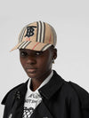 TB Monogram Stripe Cotton Ball Cap Beige - BURBERRY - BALAAN 4