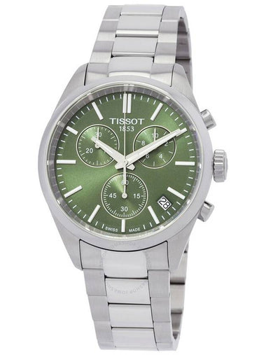 Tissot PR 100 Chronograph Quartz Green Dial Men's Watch T150.417.11.091.00 - TISSOT - BALAAN 1