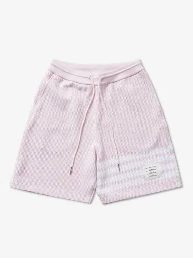 Diagonal Drawstring Bermuda Shorts Pink - THOM BROWNE - BALAAN 2