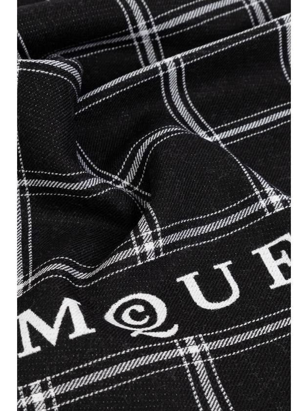 Alexander McQueen Wool Scarf, Men's, Black - ALEXANDER MCQUEEN - BALAAN 3