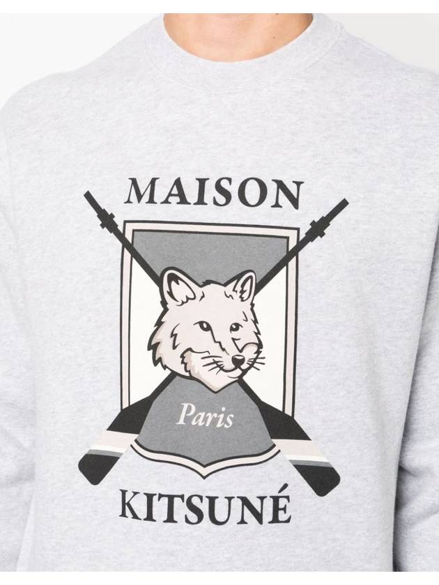 College Fox Print Sweatshirt Light Grey - MAISON KITSUNE - BALAAN 6