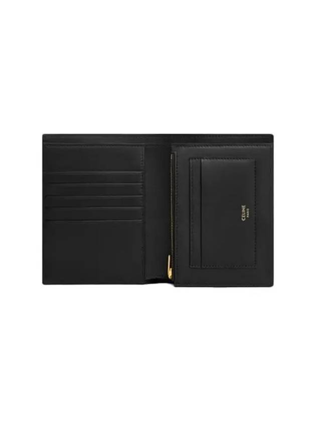 Victoire Medium Supple Grained Calfskin Half Wallet Black - CELINE - BALAAN 5