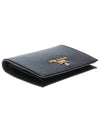 Vitello Gold Logo Bifold Wallet Black - PRADA - BALAAN 6