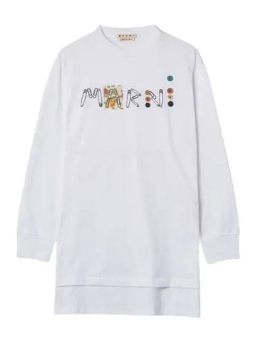 Logo T shirt Lily White Long Sleeve - MARNI - BALAAN 1