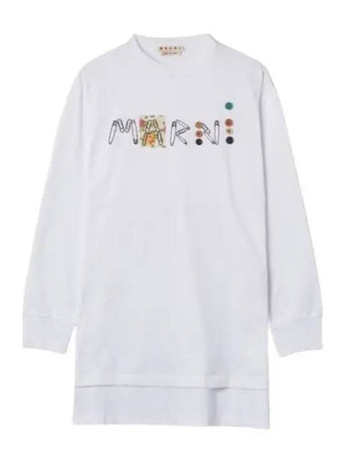 Logo T Shirt Lily White Long Sleeve - MARNI - BALAAN 1