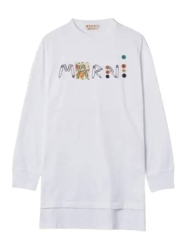 Logo T Shirt Lily White - MARNI - BALAAN 1