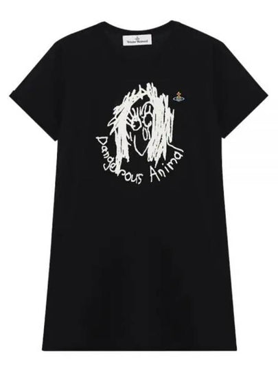 Animal Print Short Sleeve T-Shirt Black - VIVIENNE WESTWOOD - BALAAN 2